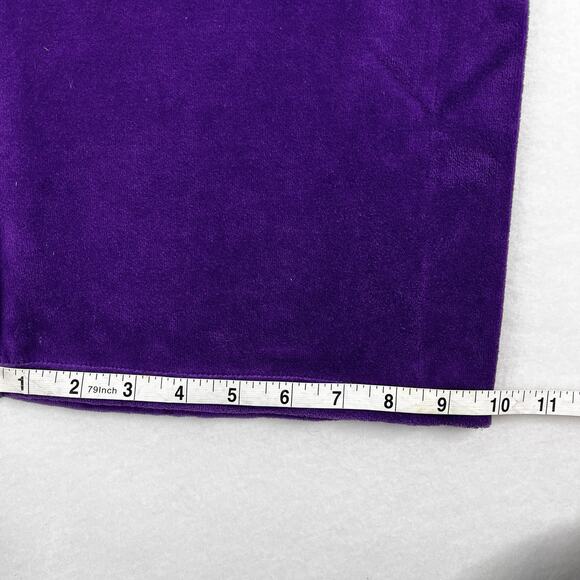 VTG Juicy Couture Purple Velour Track Pant Sz M Ultra LowRise Y2K Rhinestone 00s - Picture 9 of 13